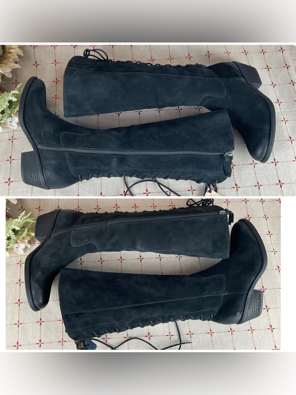Coconuts By Matisse “Piper” Black Suede Knee High Heeled Boots Sz 6.5 NWOB - Picture 4 of 6